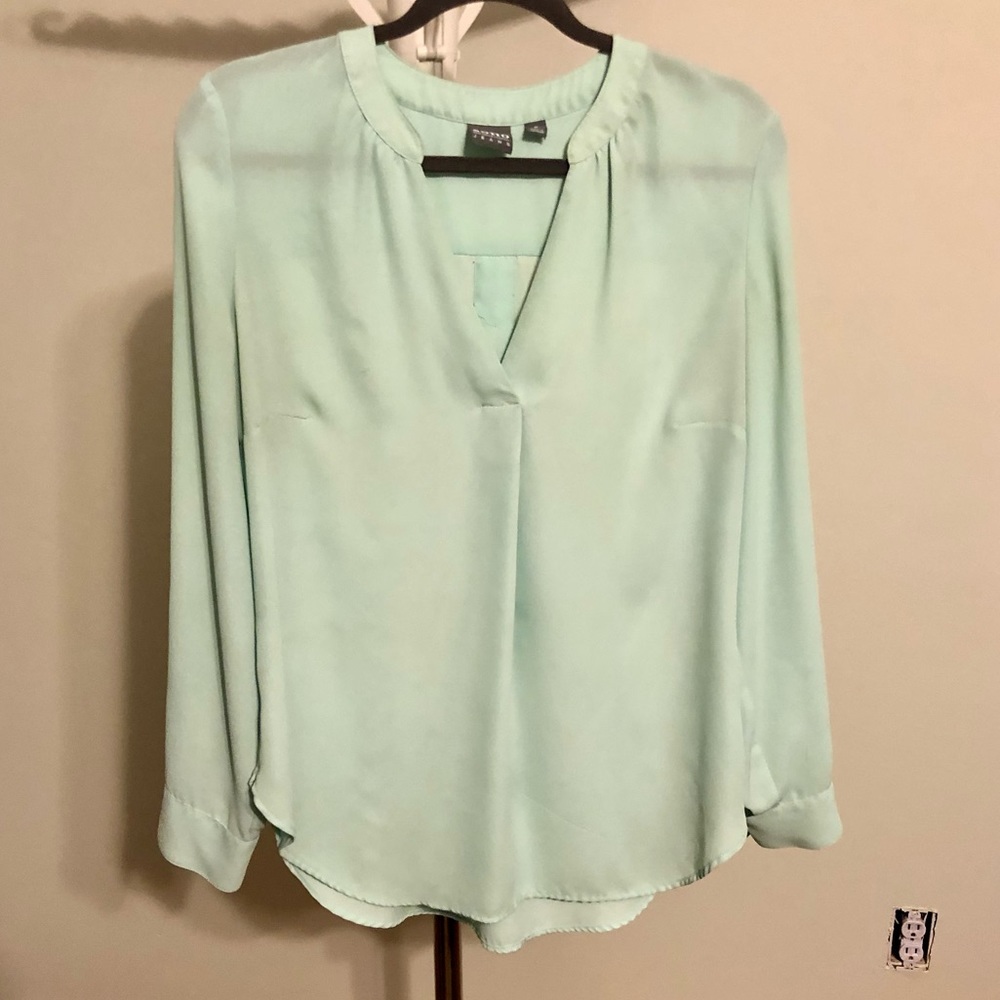Long-Sleeve Blouse (Mint) - NY&Co